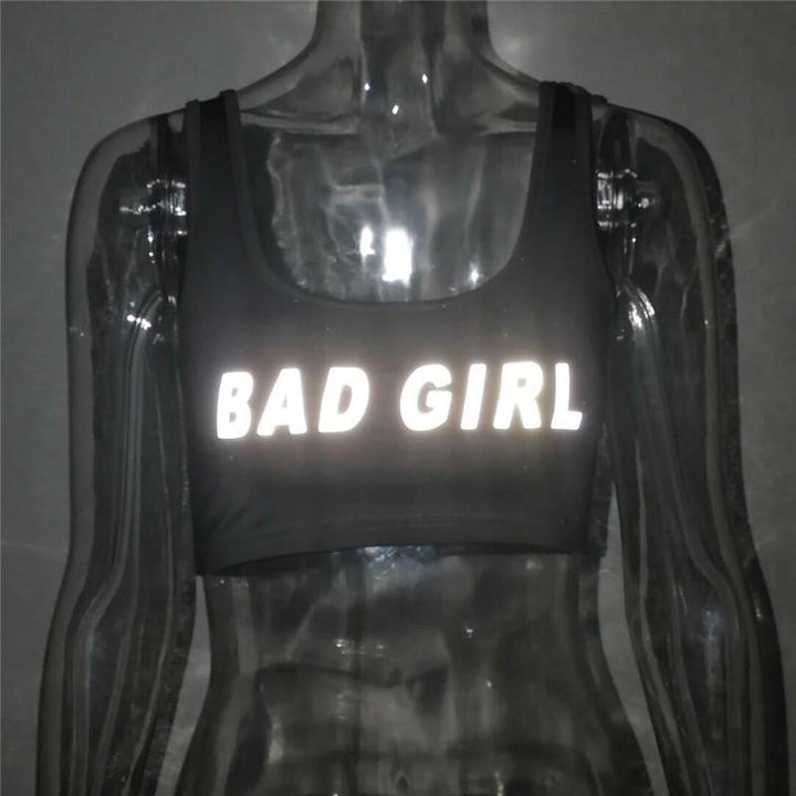 Reflective Bad Girl Top SD01168 - SYNDROME - Cute Kawaii Harajuku Street Fashion Store