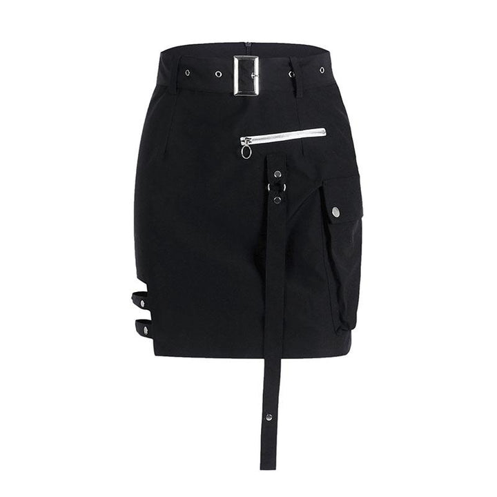 Punk Belt Zipper Skirt SD01227 - SYNDROME - Cute Kawaii Harajuku Street Fashion Store