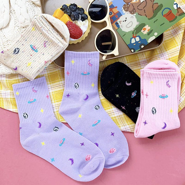 Space Galaxy Socks SD01501 - SYNDROME - Cute Kawaii Harajuku Street Fashion Store