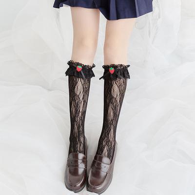 Strawberry Lace Knee Socks SD00661 - SYNDROME - Cute Kawaii Harajuku Street Fashion Store