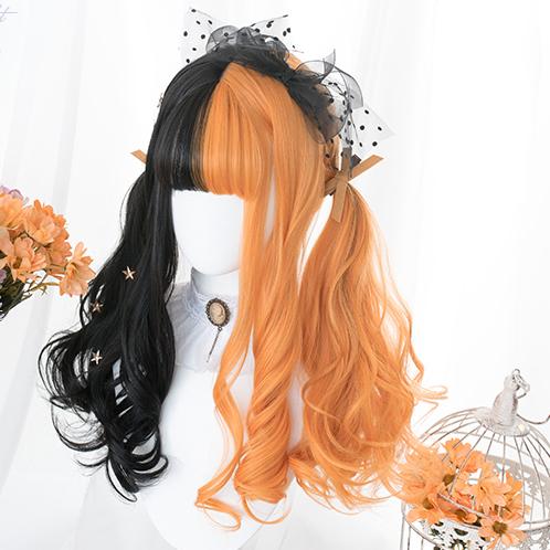 Halloween Black Orange Split Wig SD01421 - SYNDROME - Cute Kawaii Harajuku Street Fashion Store