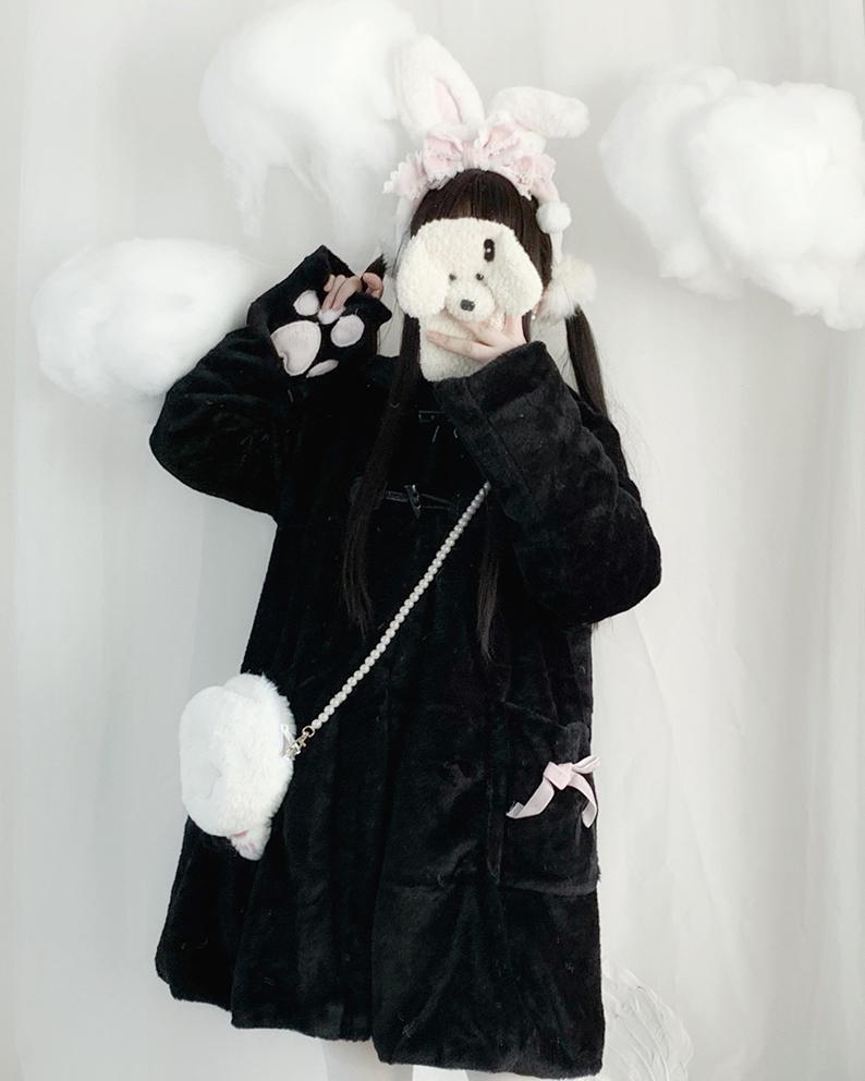 Neko Soft Plush Coat SD01414 - SYNDROME - Cute Kawaii Harajuku Street Fashion Store