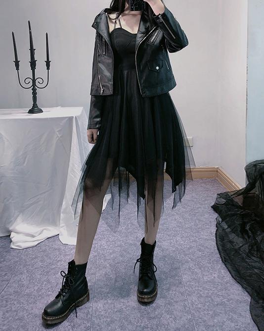 Black Fairy Mesh Dress SD01294 - SYNDROME - Cute Kawaii Harajuku Street Fashion Store