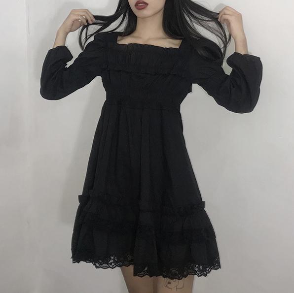 Black Me Lolita Dress SD02289 - SYNDROME - Cute Kawaii Harajuku Street Fashion Store