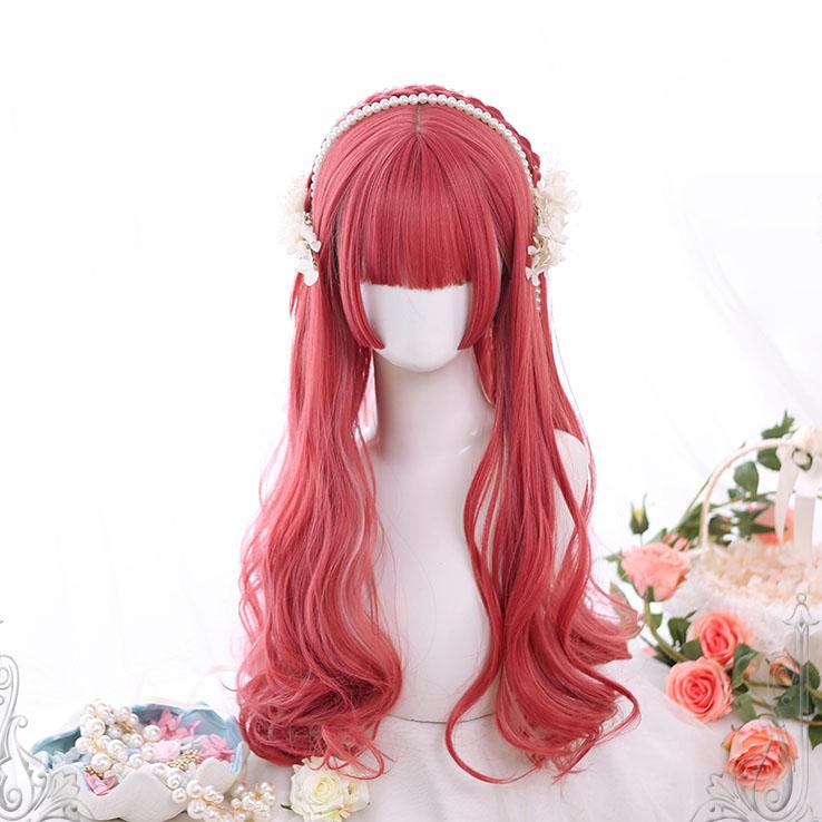 Fairy Red Wavy Wig SD01445 - SYNDROME - Cute Kawaii Harajuku Street Fashion Store