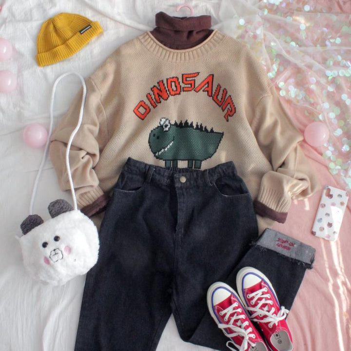 Dinosaur Sweater SD00758 - SYNDROME - Cute Kawaii Harajuku Street Fashion Store