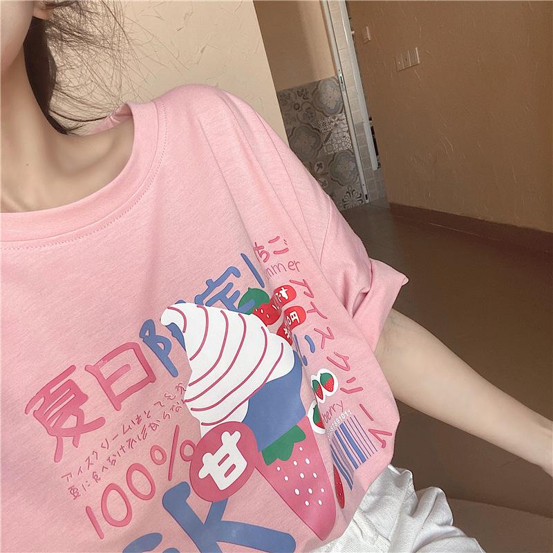 Strawberry Ice Cream T-shirt SD00194 - SYNDROME - Cute Kawaii Harajuku Street Fashion Store