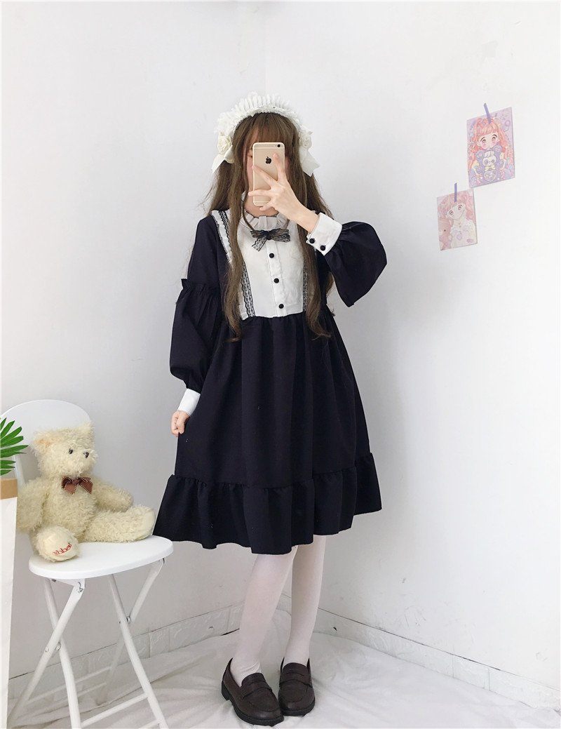 Lolita Ruffle Lace Loose Sleeve Dress SD00386 - SYNDROME - Cute Kawaii Harajuku Street Fashion Store
