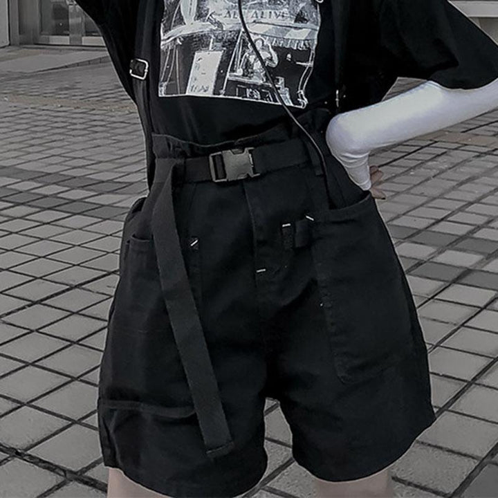 Dark Strap Big Pockets Shorts SD01267 - SYNDROME - Cute Kawaii Harajuku Street Fashion Store
