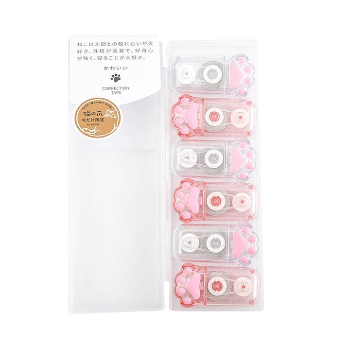 Neko Paw Correction Tape Roller 6 Pack SD01350 - SYNDROME - Cute Kawaii Harajuku Street Fashion Store