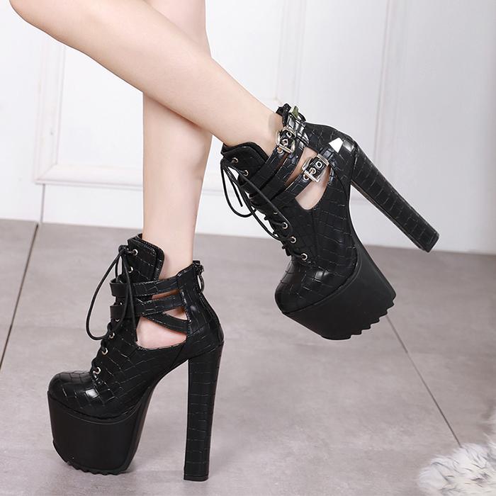 Korean Punk Grunge Sky High Rock High-Heels Shoes SD01889 – SYNDROME ...