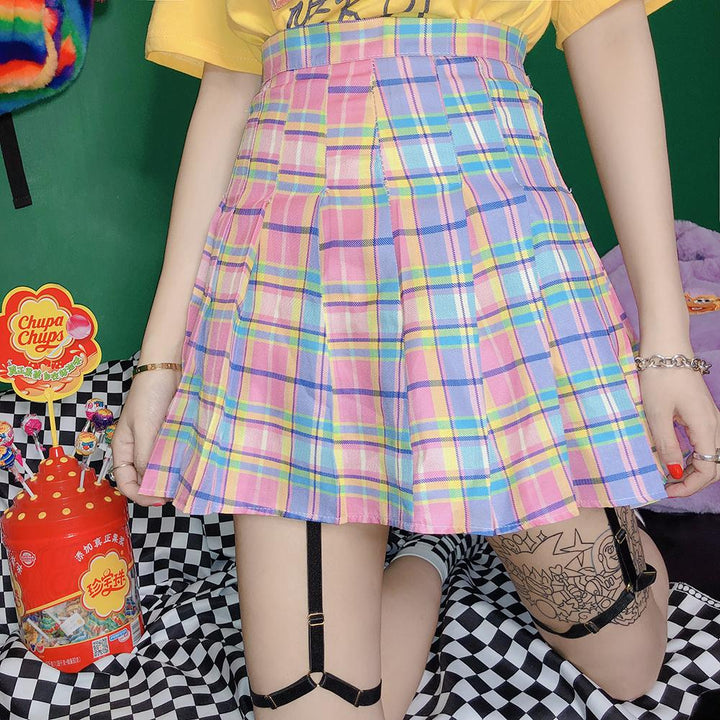 Pastel Pleated Skirt SD00476 - SYNDROME - Cute Kawaii Harajuku Street Fashion Store