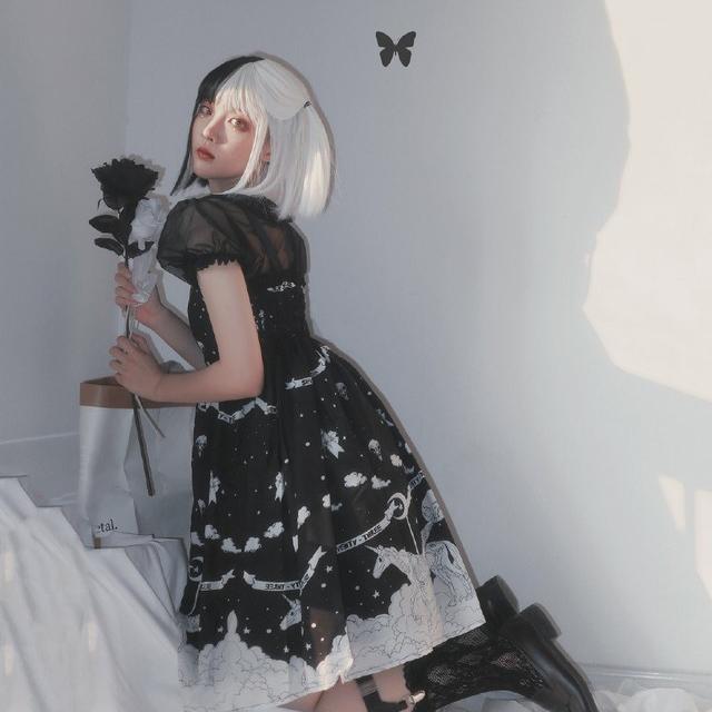Night Fall Pegasus Lolita Strap Dress SD02433 - SYNDROME - Cute Kawaii Harajuku Street Fashion Store