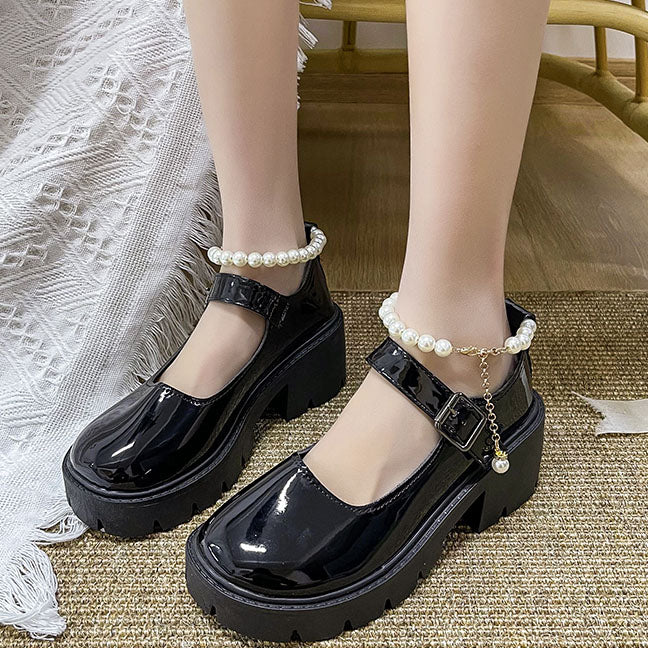 Pearl Strap Lolita Dolly Shoes SD02000