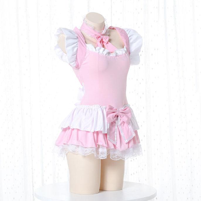 Pink Ruffle Maid Dress SD00280 - SYNDROME - Cute Kawaii Harajuku Street Fashion Store