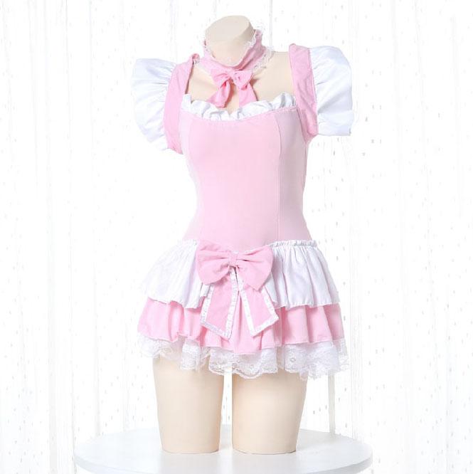 Pink Ruffle Maid Dress SD00280 - SYNDROME - Cute Kawaii Harajuku Street Fashion Store