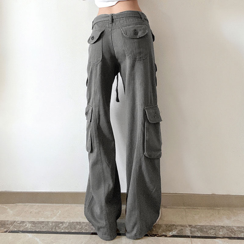 Street Multi Pocket Gray Pants SD01317