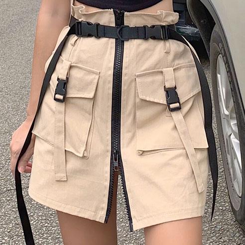 Street Zipper Pocket Skirt SD00925