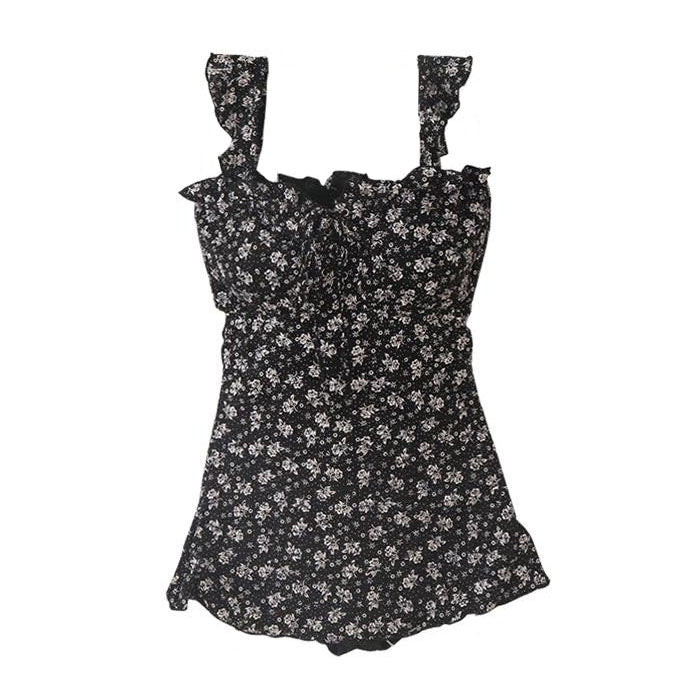 Summer Floral Slim Ruffle Swimsuit SD01852