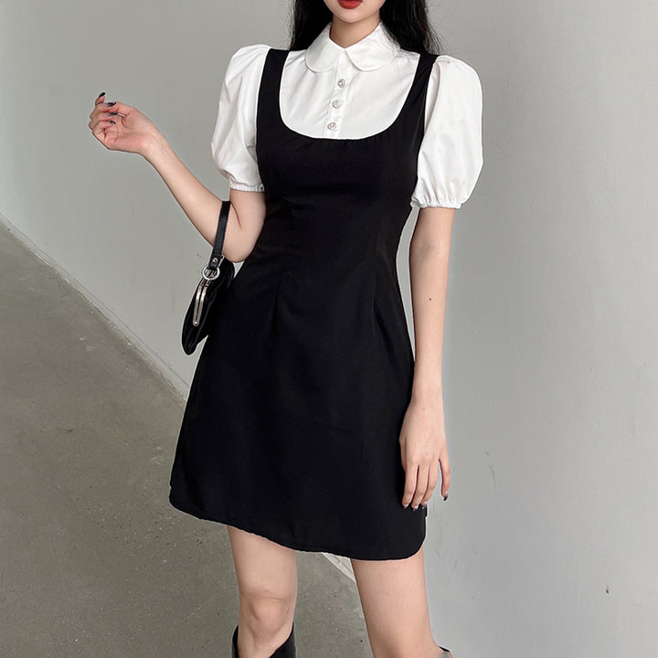 Summer Polo Slim Black White Dress SD01784