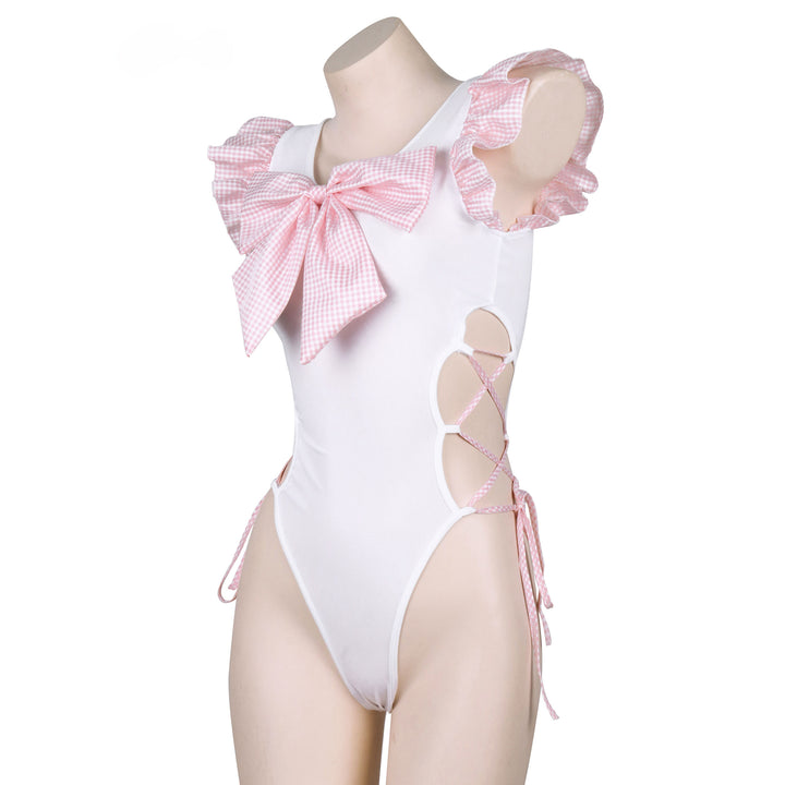 Summer Ruffle Side String Bow Swimsuit SD02315