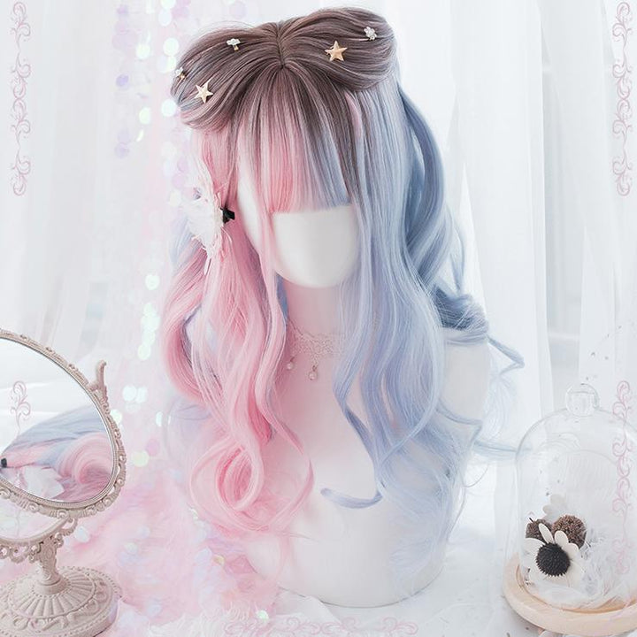 Pink Blue Gradient Long Wig SD00175 - SYNDROME - Cute Kawaii Harajuku Street Fashion Store