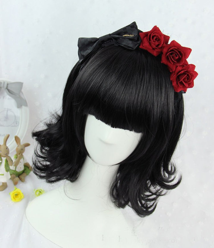 Black Short Bang Wig SD00721 - SYNDROME - Cute Kawaii Harajuku Street Fashion Store