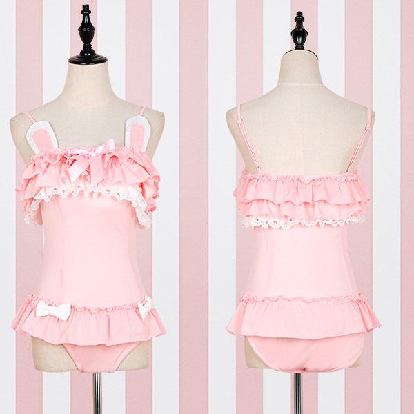 Ruffle Pink Bunny Swimsuit SD01843 - SYNDROME - Cute Kawaii Harajuku Street Fashion Store