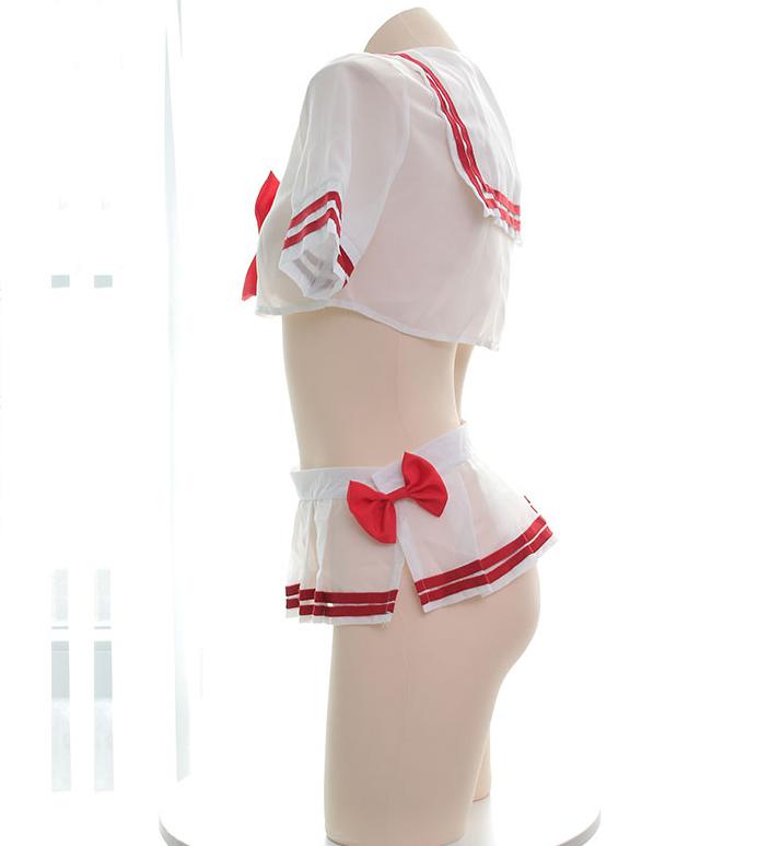 White Red Short School Uniform SD00933 - SYNDROME - Cute Kawaii Harajuku Street Fashion Store