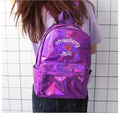 Holographic Strawberry Milk Backpack SD01728 - SYNDROME - Cute Kawaii Harajuku Street Fashion Store