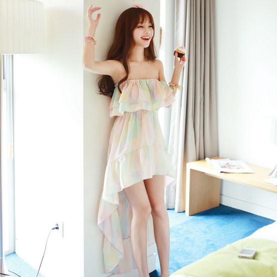 Pastel Chiffon Beach Dress SD02478 - SYNDROME - Cute Kawaii Harajuku Street Fashion Store
