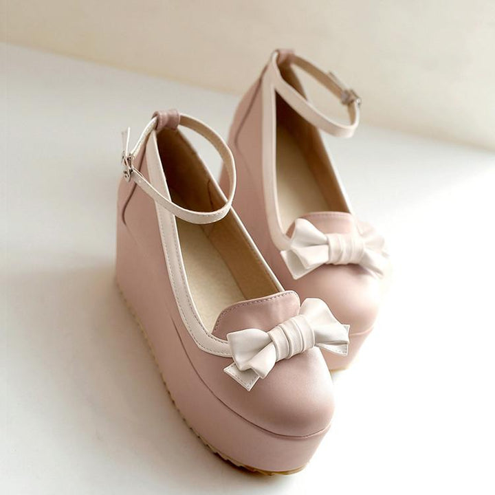 Lolita Bow strap Platform Shoes SD00246 - SYNDROME - Cute Kawaii Harajuku Street Fashion Store