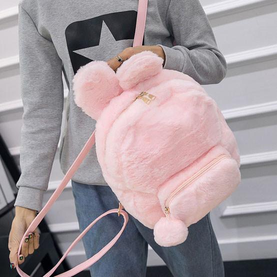 Plush Fluffy Bunny Backpack SD00778 - SYNDROME - Cute Kawaii Harajuku Street Fashion Store