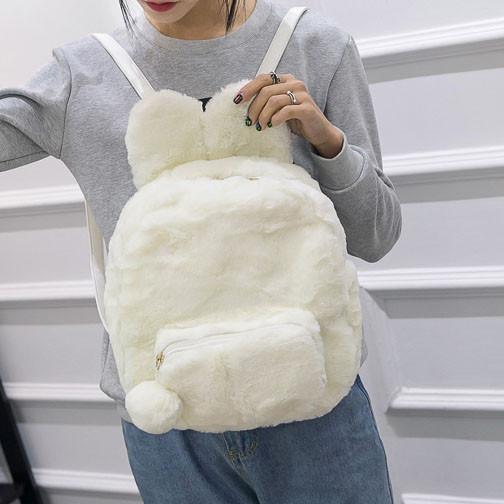 Plush Fluffy Bunny Backpack SD00778 - SYNDROME - Cute Kawaii Harajuku Street Fashion Store