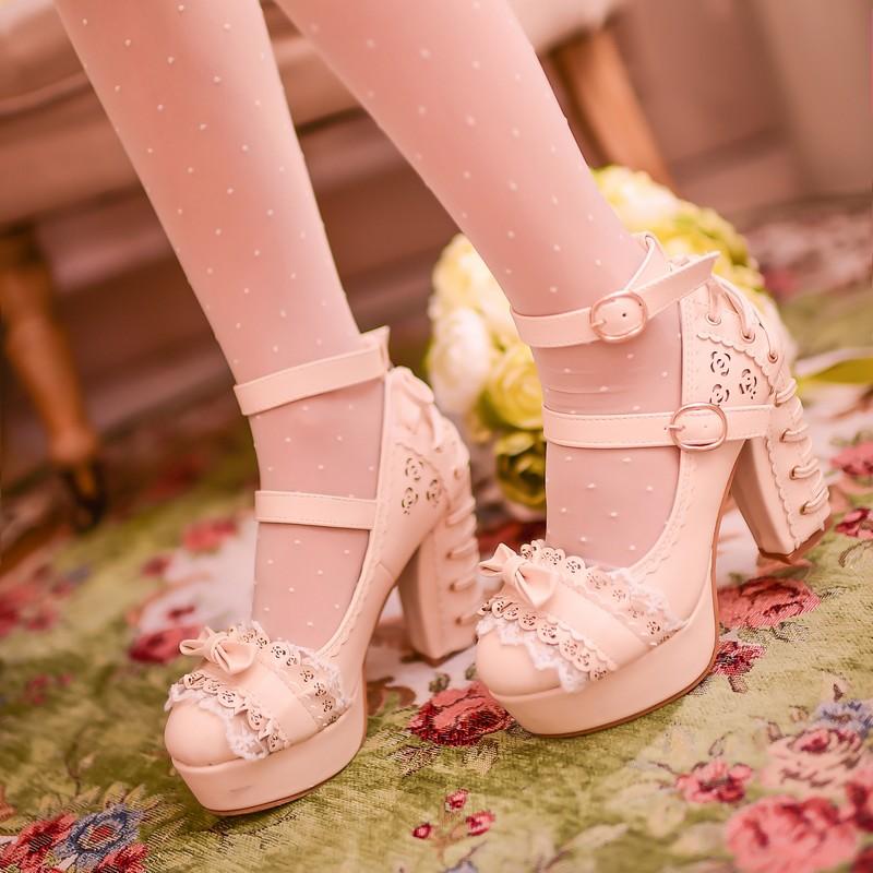 Elegant Tea Party Lolita Shoes SD00108 - SYNDROME - Cute Kawaii Harajuku Street Fashion Store