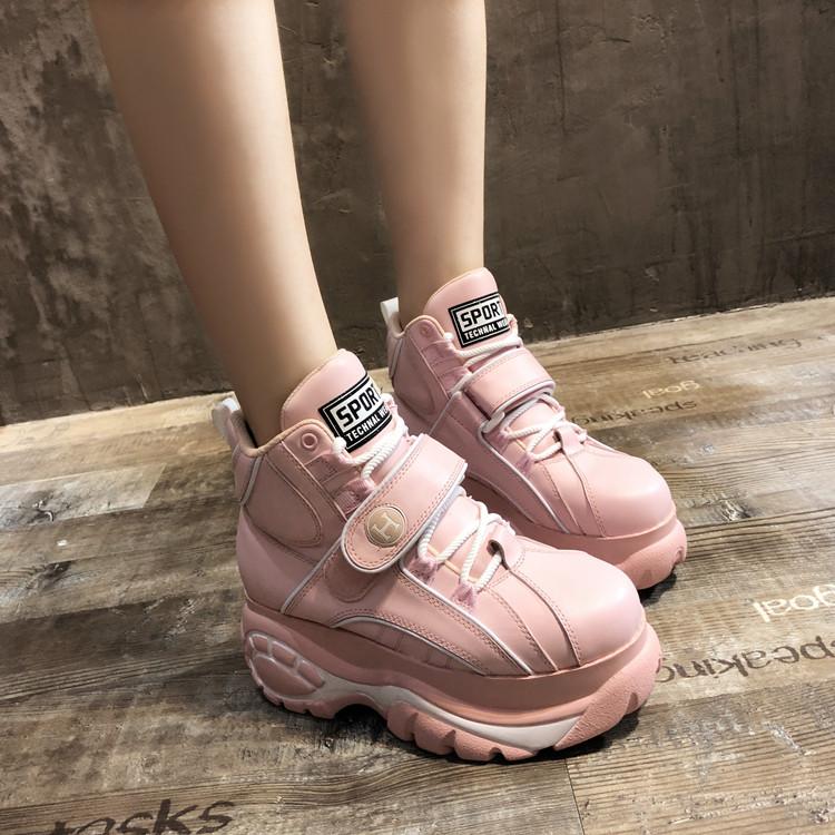 Buffalo London - Buffalo Baby Pink High Tower Platform Sneakers | HBX -  Globally Curated Fashion and Lifestyle by Hypebeast