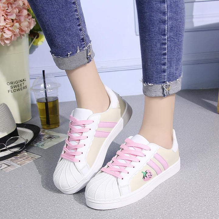 Japanese Kawaii Soft Girl Pink Strawberry Sneakers Shoes SD00616 ...