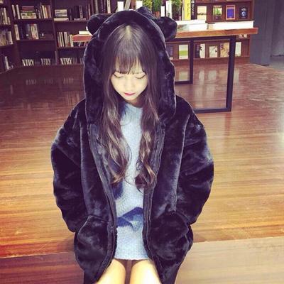Bear Fluffy Hoodie Jacket SD00893 - SYNDROME - Cute Kawaii Harajuku Street Fashion Store