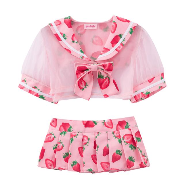 Strawberry Transparent Short School Uniform SD01621 - SYNDROME - Cute Kawaii Harajuku Street Fashion Store