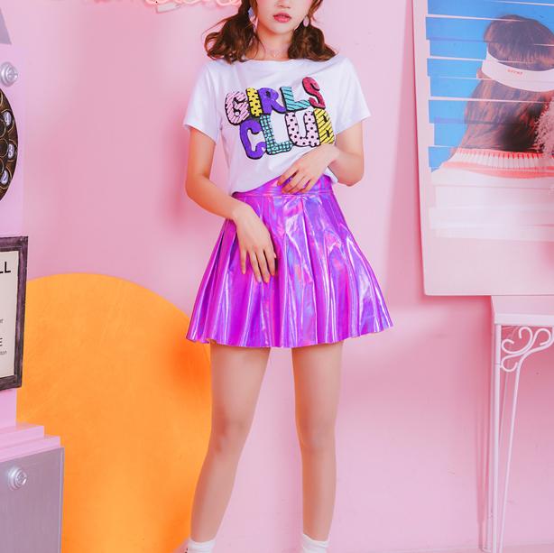 Laser High Waist Skirt SD01930 - SYNDROME - Cute Kawaii Harajuku Street Fashion Store