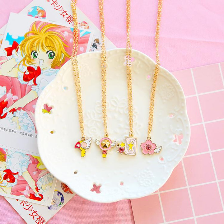 Cardcaptor Sakura Card/Star/Winged Staff/Sakura Blossom Necklace SD01499 - SYNDROME - Cute Kawaii Harajuku Street Fashion Store