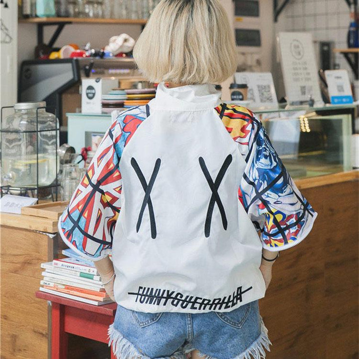 Graffiti Print Detachable Sleeves Jacket SD00817 - SYNDROME - Cute Kawaii Harajuku Street Fashion Store