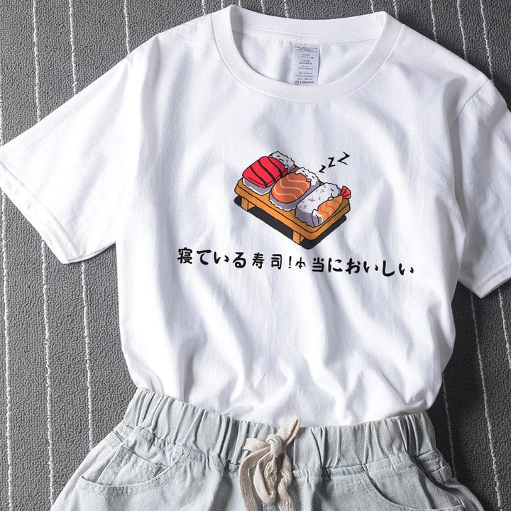 Japanese Sleeping Sushi T-shirt SD01666 - SYNDROME - Cute Kawaii Harajuku Street Fashion Store