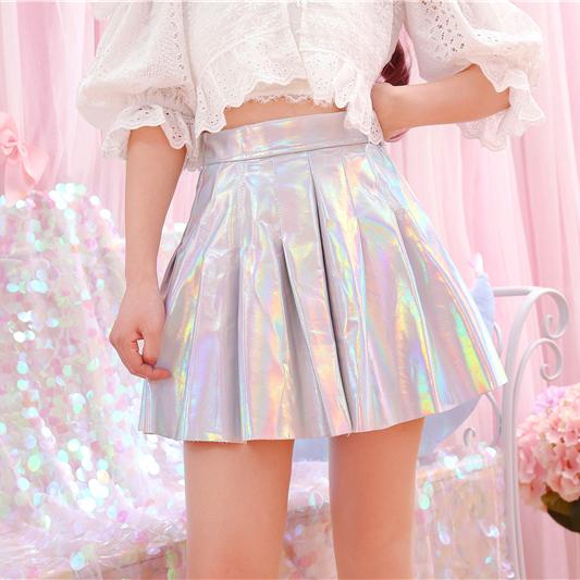 Laser High Waist Skirt SD01930 - SYNDROME - Cute Kawaii Harajuku Street Fashion Store