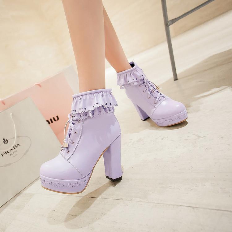 Lolita Lace High-Heeled Shoe SD00061 - SYNDROME - Cute Kawaii Harajuku Street Fashion Store