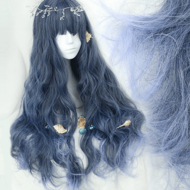 Mermaid Dark Navy Blue Cosplay Wig SD00487 - SYNDROME - Cute Kawaii Harajuku Street Fashion Store