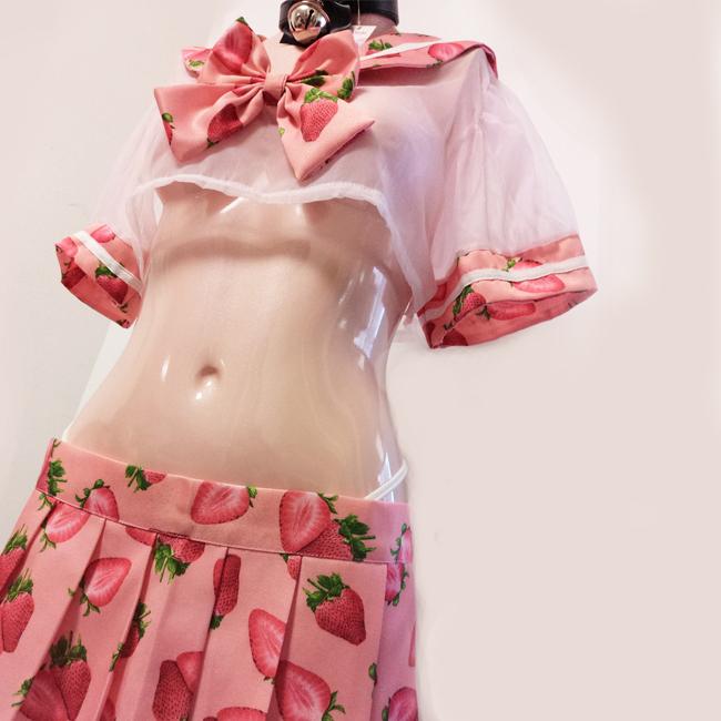 Strawberry Transparent Short School Uniform SD01621 - SYNDROME - Cute Kawaii Harajuku Street Fashion Store