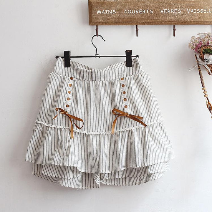 Double Ribbon Skirt Shorts SD01590 - SYNDROME - Cute Kawaii Harajuku Street Fashion Store