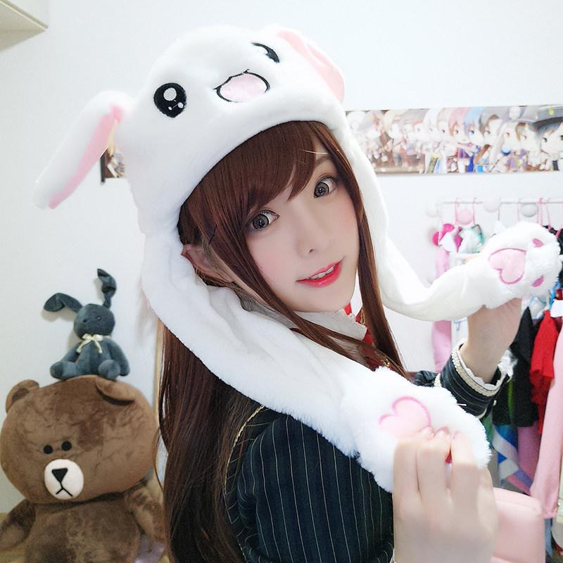 Plush TWICE Nayeon What is Love Bunny Rabbit Ear Wiggle Hat Cap SD00355 - SYNDROME - Cute Kawaii Harajuku Street Fashion Store