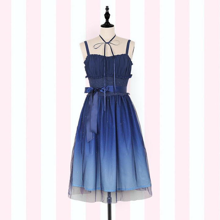 Blue Galaxy Stars Dress SD01057 - SYNDROME - Cute Kawaii Harajuku Street Fashion Store